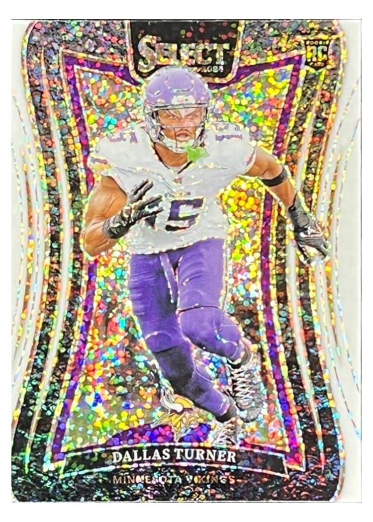 2024 Panini Select Base Set Dallas Turner White Sparkle Prizm #323 card