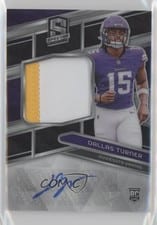 2024 Panini Spectra Rookie Patch Autographs Dallas Turner #222 card