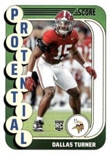 2024 Score Protential Dallas Turner #17 card