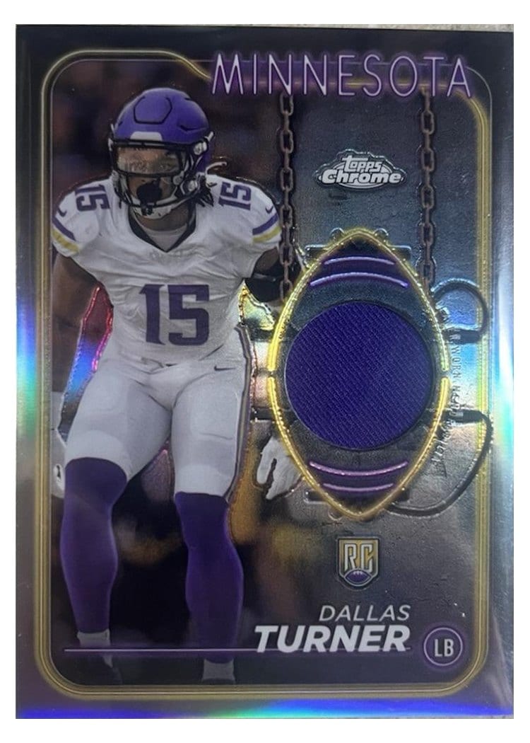 2024 Topps Chrome Topps Chrome Rookie Relics Dallas Turner #CRR-DT card