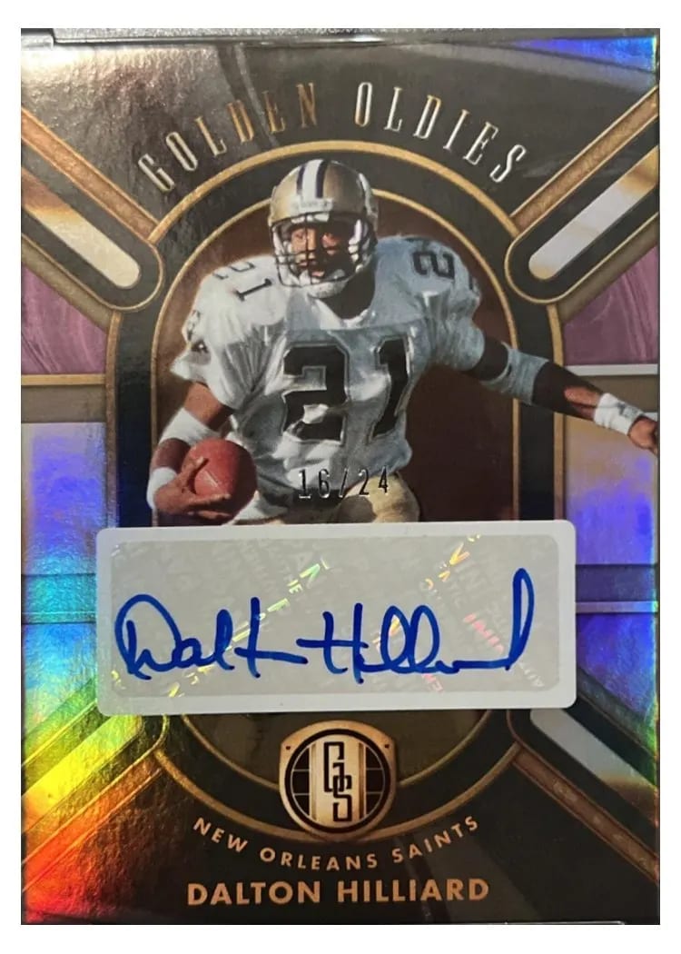 2024 Panini Gold Standard Golden Oldies Autograph Dalton Hilliard Rose Gold #GO-DHD card