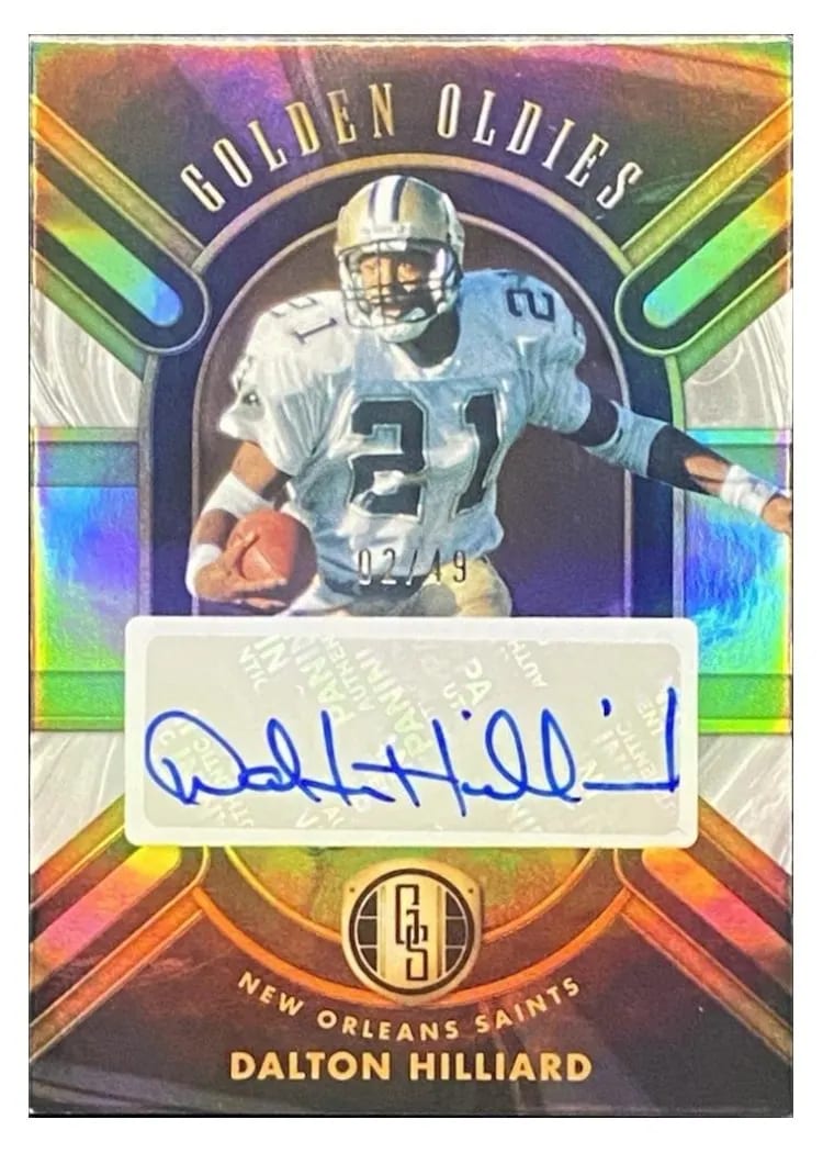 2024 Panini Gold Standard Golden Oldies Autograph Dalton Hilliard White Gold #GO-DHD card