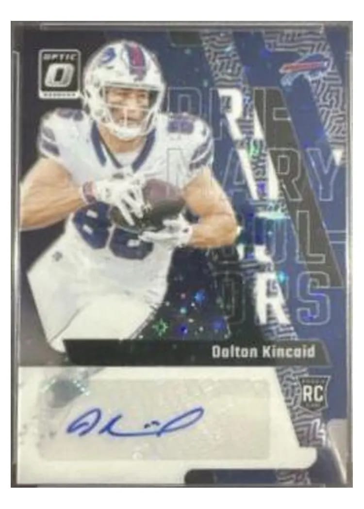 2023 Panini Donruss Optic Rookie Primary Colors Autograph Dalton Kincaid #7 card