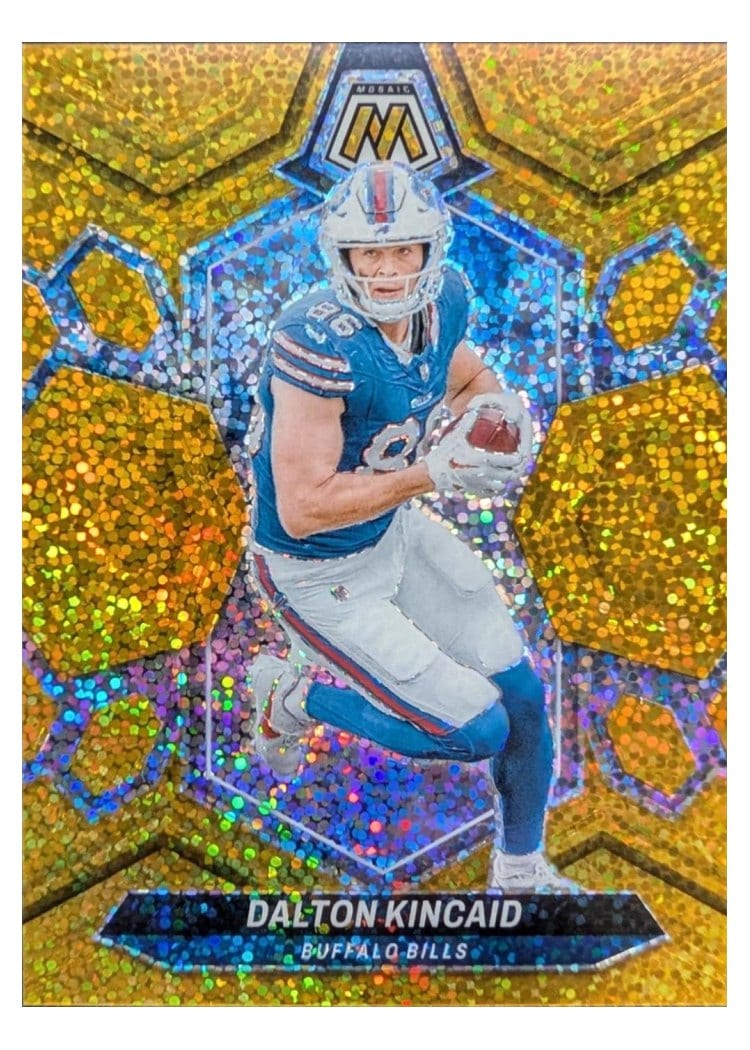 2024 Panini Mosaic Base Set Dalton Kincaid Gold Sparkle #25 card