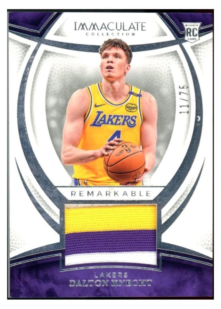 2024-25 Panini Immaculate Collection Remarkable Rookie Jerseys Set Dalton Knecht #10 card