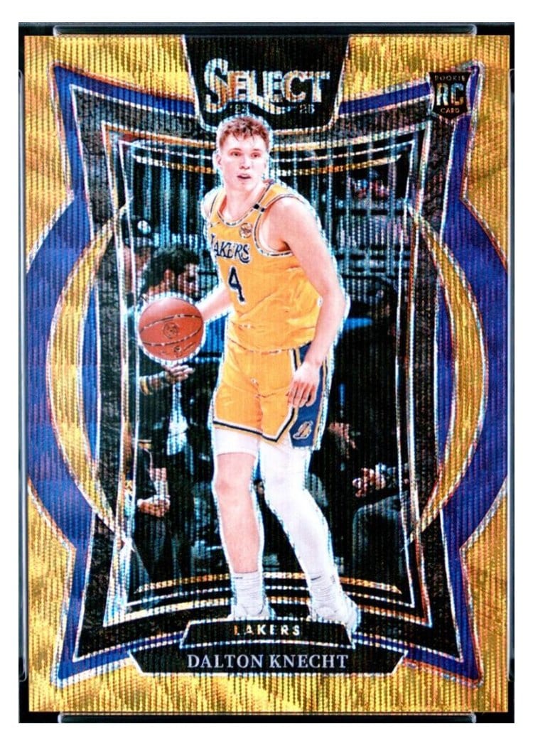 2024-25 Panini Select Base Set Dalton Knecht Gold Wave Prizm #91 card