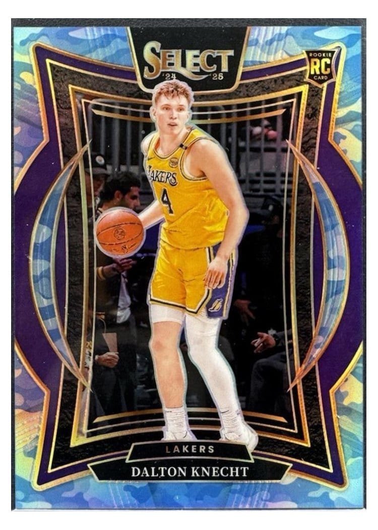 2024-25 Panini Select Base Set Dalton Knecht Blue Camo Prizm #91 card