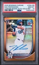 2025 Bowman Chrome Rookie Autographs Dalton Rushing #CRA-DR card