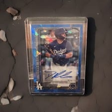 2025 Topps Chrome Sapphire Rookie Autographs Sapphire Dalton Rushing #RA-DR card