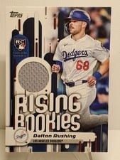 2025 Topps Update Rising Rookies Relics Dalton Rushing #RRR-DR card