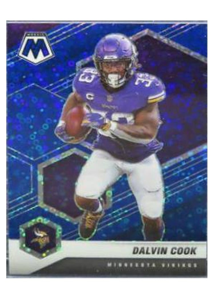 2021 Panini Mosaic Base Set Dalvin Cook No Huddle Blue Mosaic #131 card