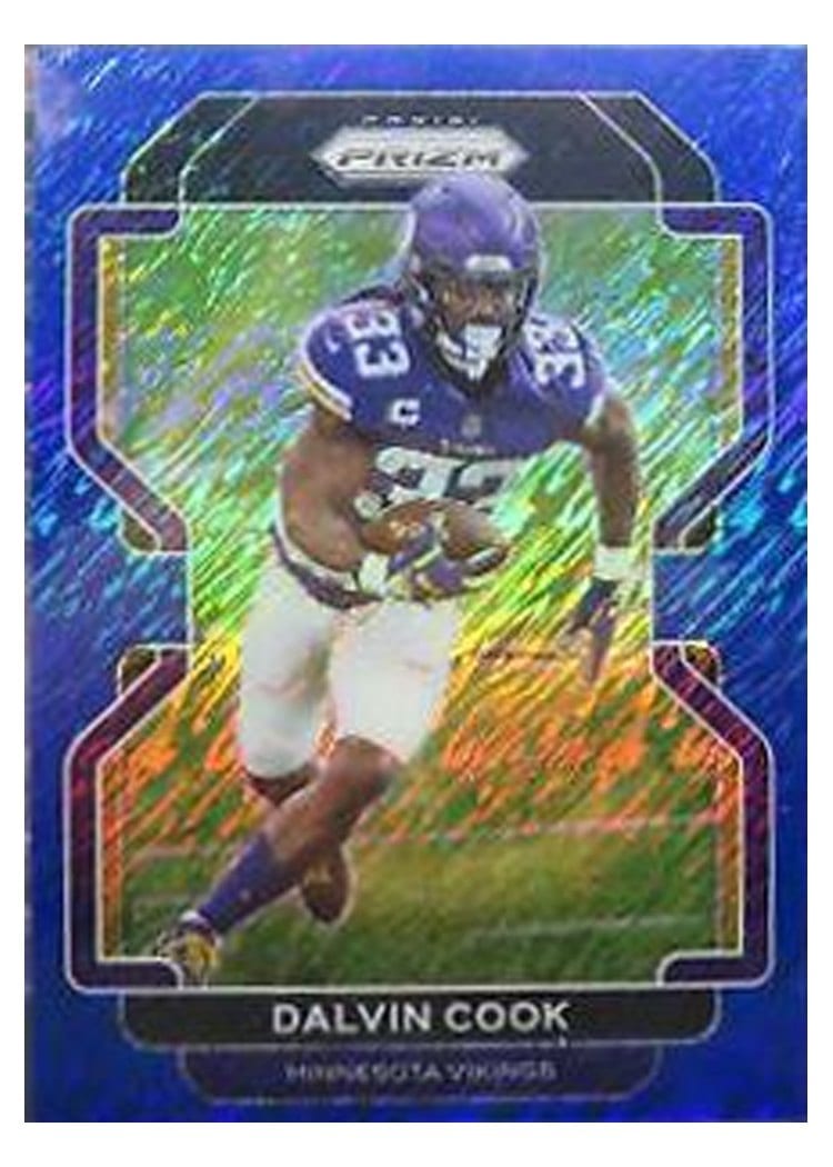 2021 Panini Prizm Base Set Dalvin Cook Blue Shimmer #129 card