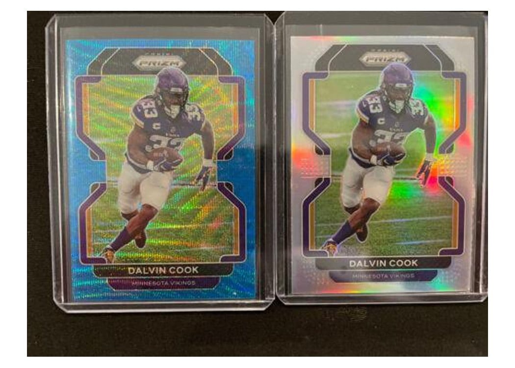 2021 Panini Prizm Base Set Dalvin Cook Blue Wave Prizm #129 card