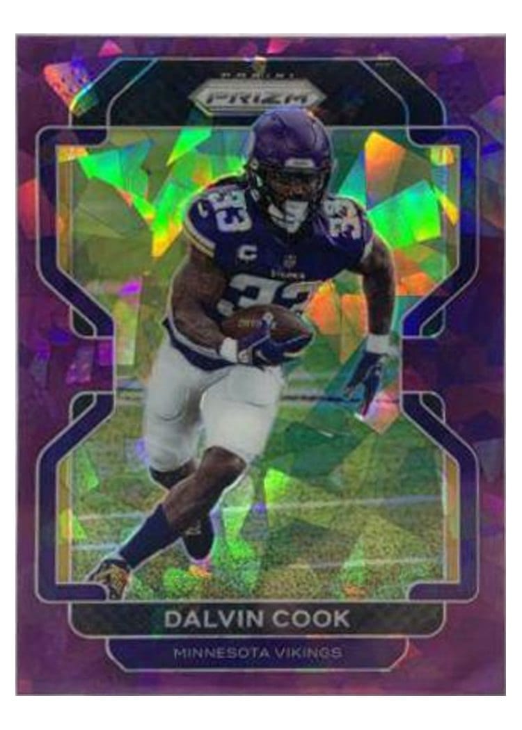 2021 Panini Prizm Base Set Dalvin Cook Purple Ice Prizm #129 card