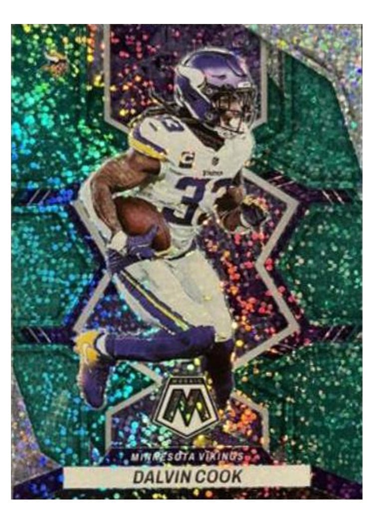2022 Panini Mosaic Base Set Dalvin Cook Green Sparkle #128 card