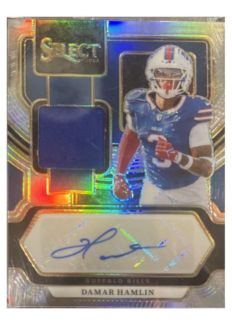 2023 Panini Select Signature Memorabilia Prizm Damar Hamlin #7 card