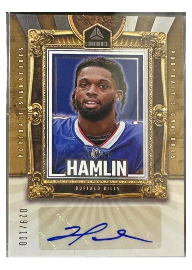2024 Panini Luminance Portrait Signatures Damar Hamlin #PS-DHn card