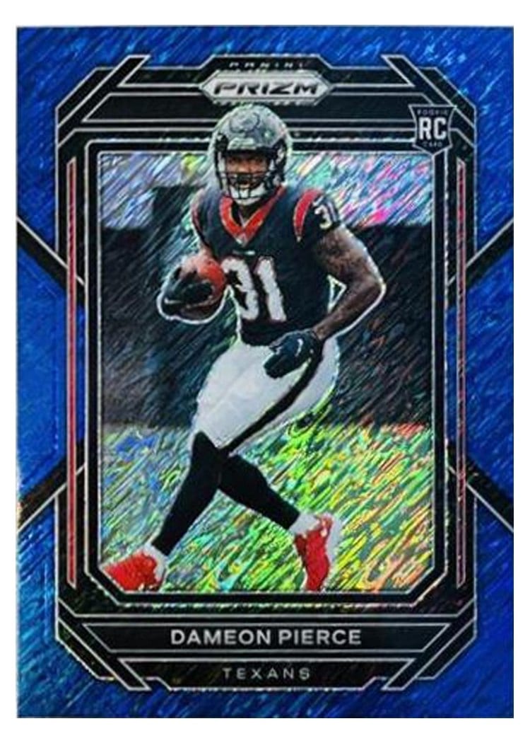 2022 Panini Prizm Base Set Dameon Pierce Blue Shimmer #322 card