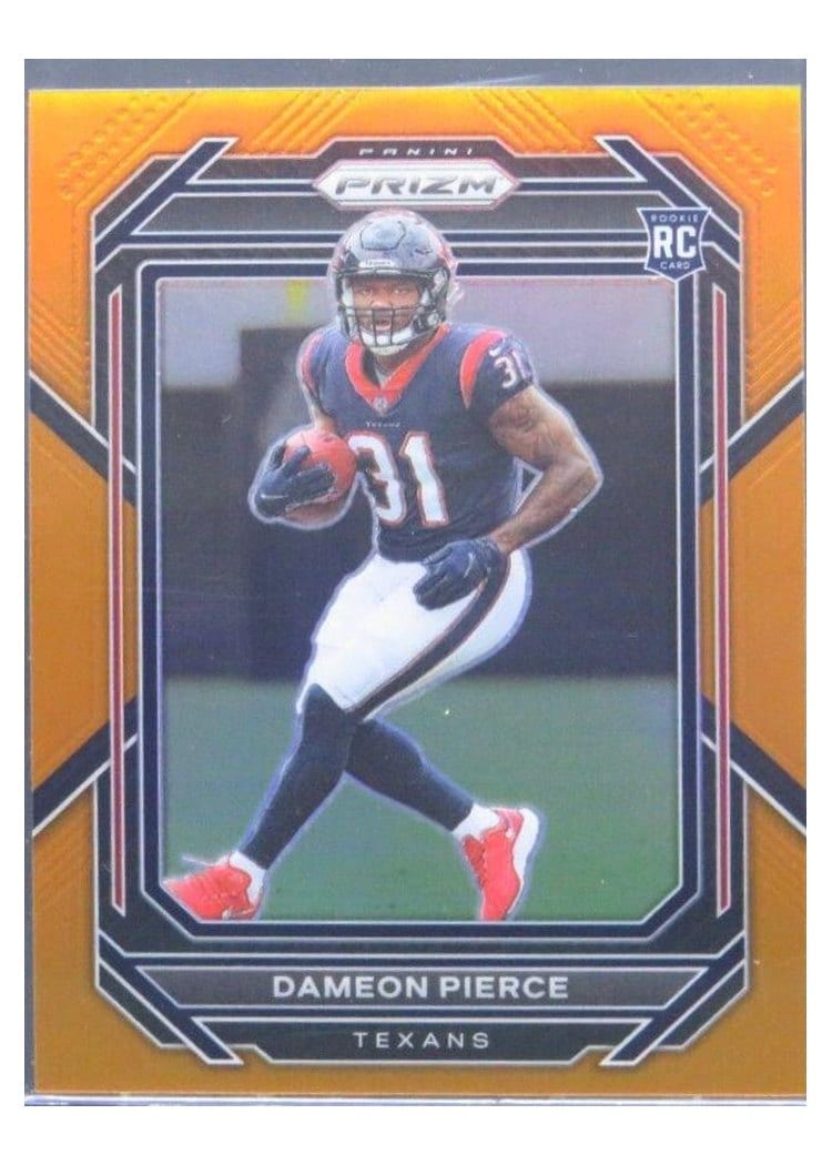 2022 Panini Prizm Base Set Dameon Pierce Orange #322 card