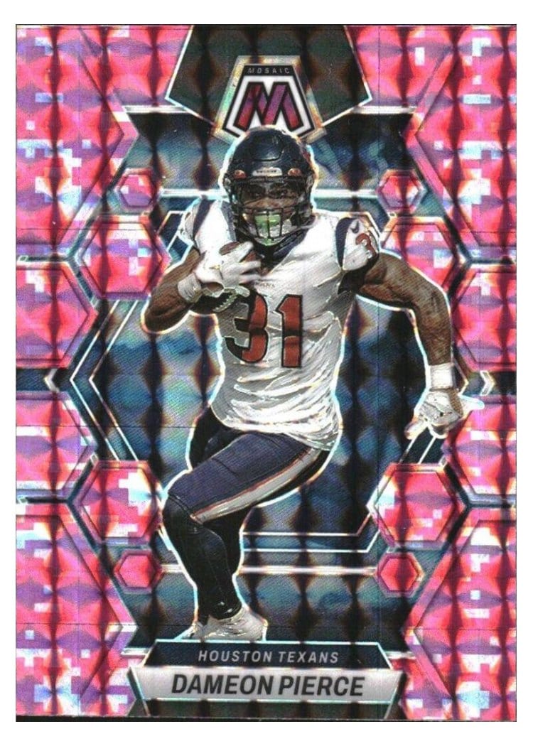 2023 Panini Mosaic Base Set Dameon Pierce Camo Pink #90 card