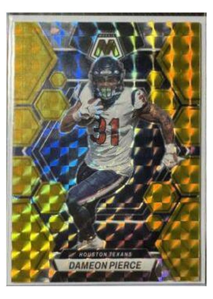 2023 Panini Mosaic Base Set Dameon Pierce Gold #90 card
