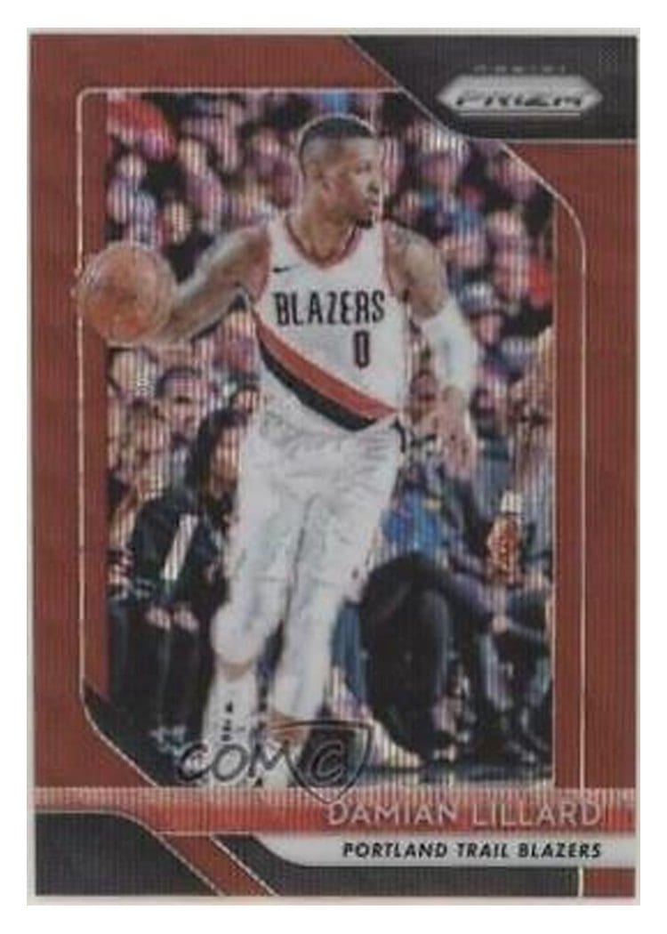 2018-19 Panini Prizm Base Set Damian Lillard #81 card
