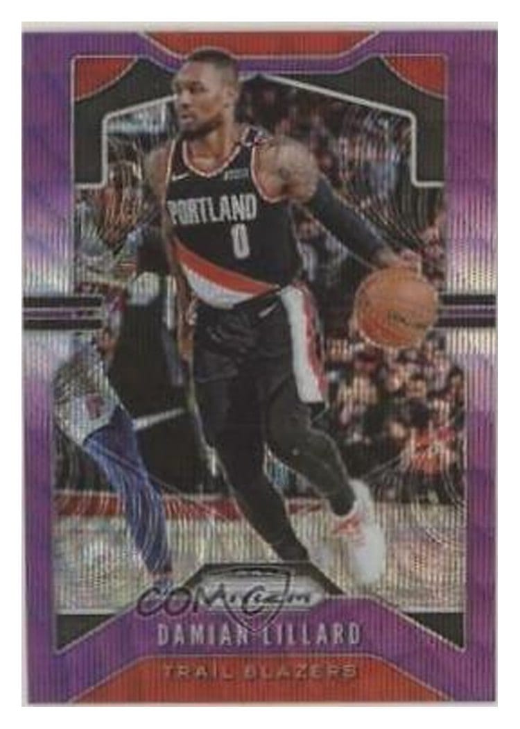 2019-20 Panini Prizm Base Set Damian Lillard #112 card