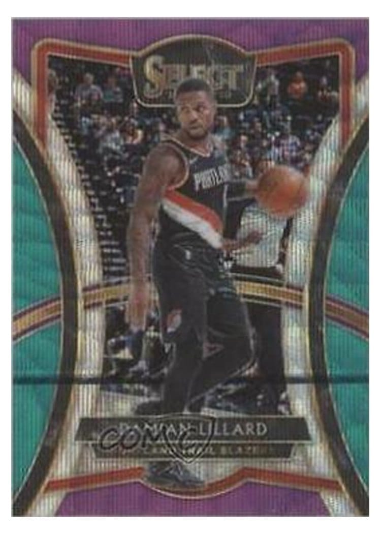 2019-20 Panini Select Base Set Damian Lillard #106 card