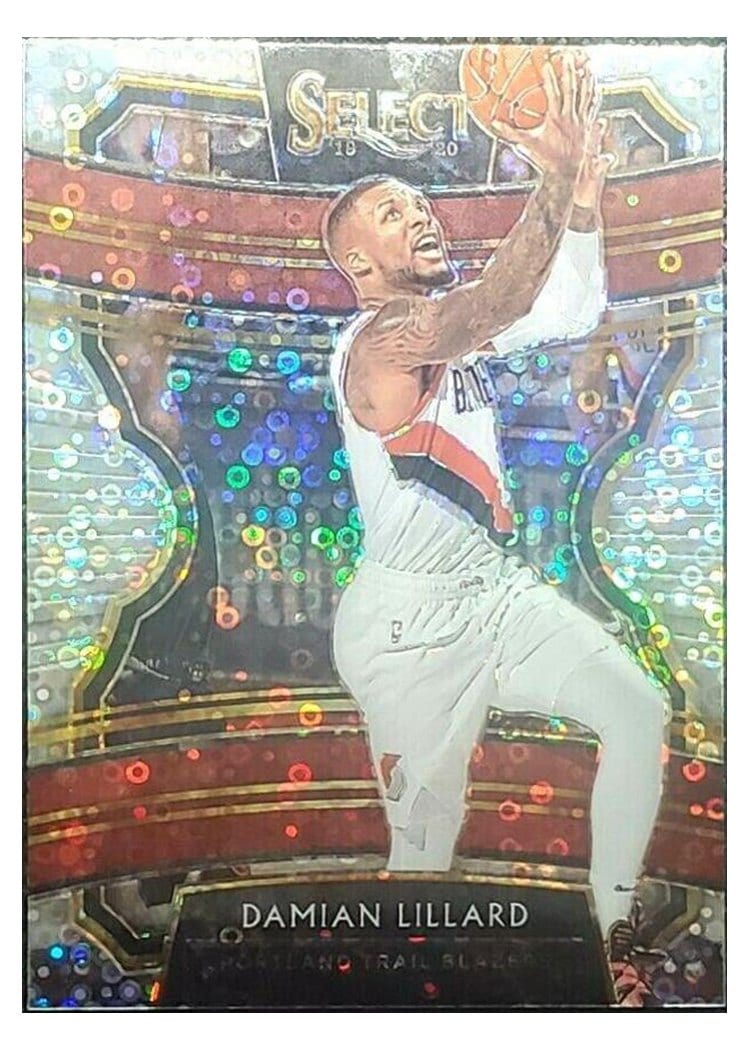 2019-20 Panini Select Base Set Damian Lillard #78 card