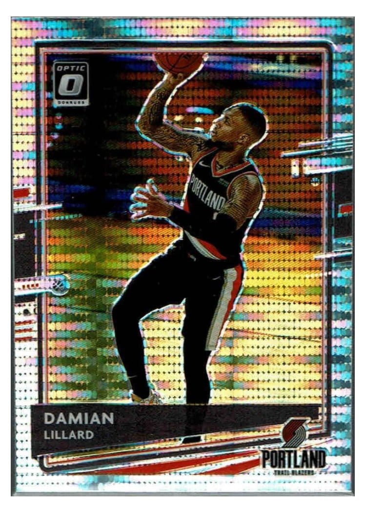 2020-21 Donruss Optic Base Set Damian Lillard #144 card