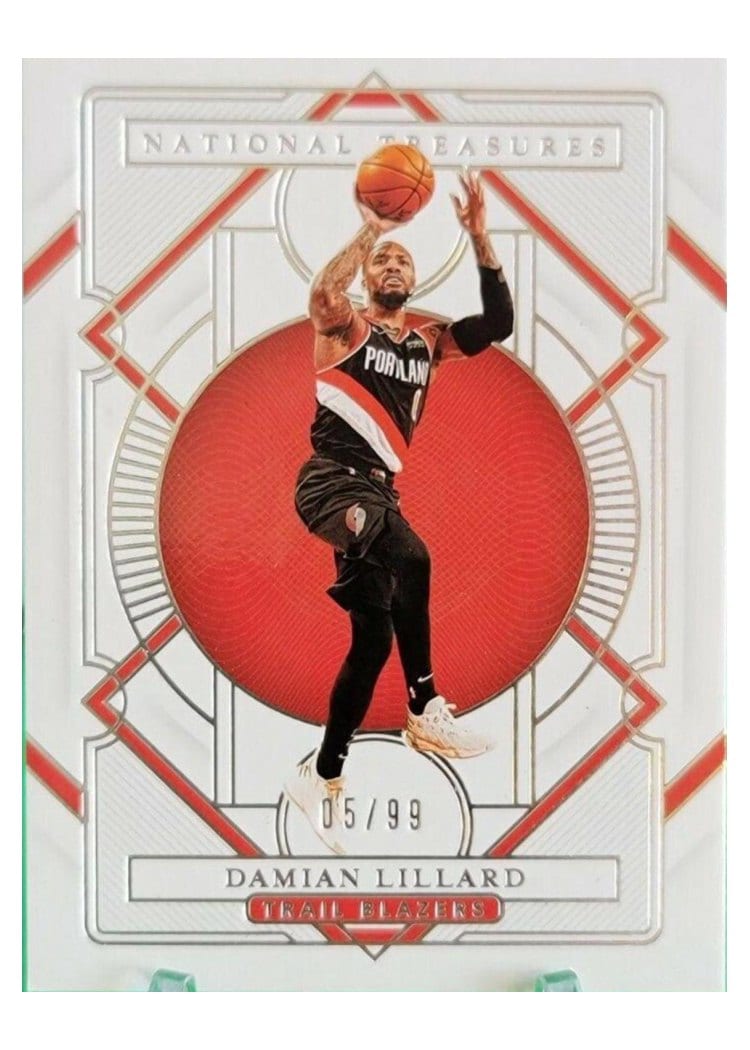2020-21 Panini National Treasures Base Set Damian Lillard #74 card