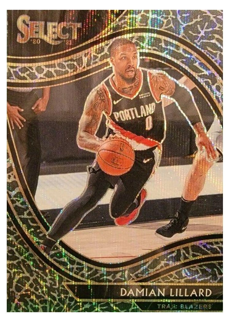 2020-21 Panini Select Base Set Damian Lillard #248 card