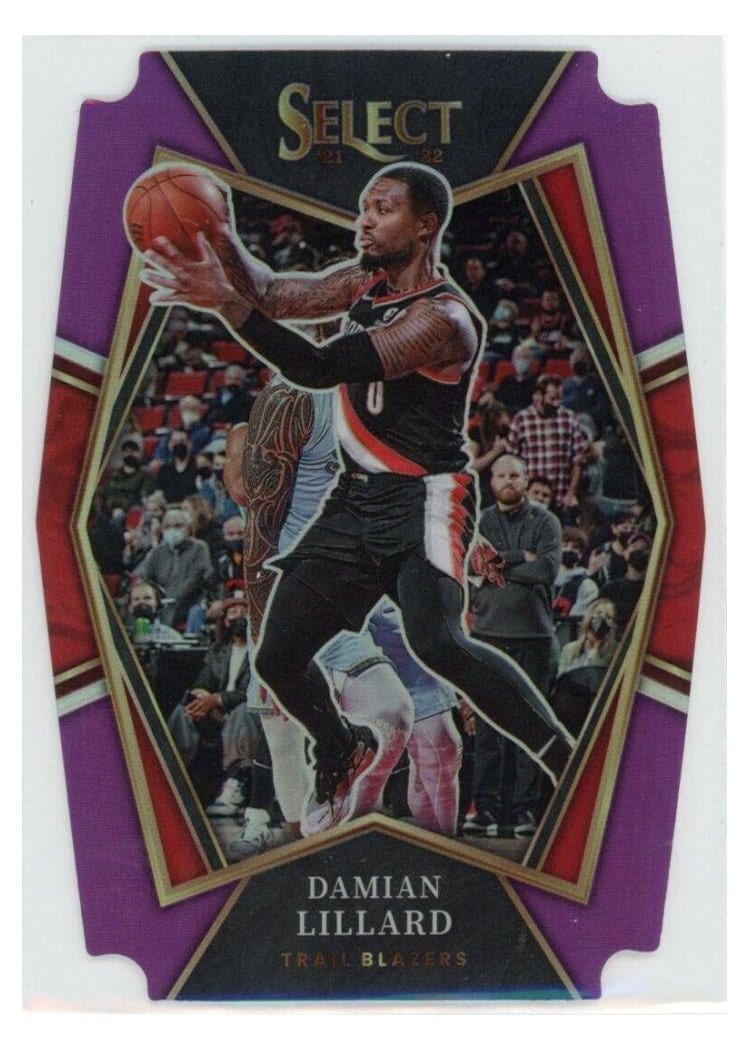 2021-22 Panini Select Base Set Damian Lillard #186 card