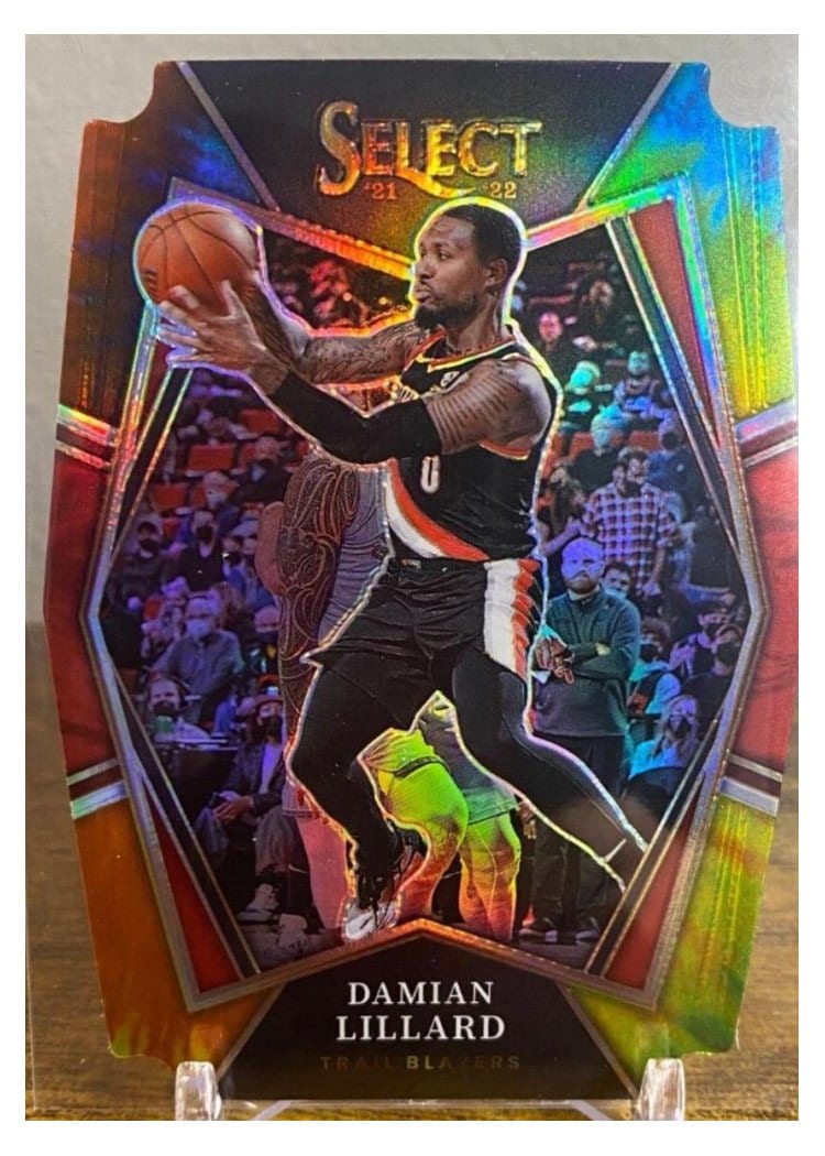 2021-22 Panini Select Base Set Damian Lillard #186 card