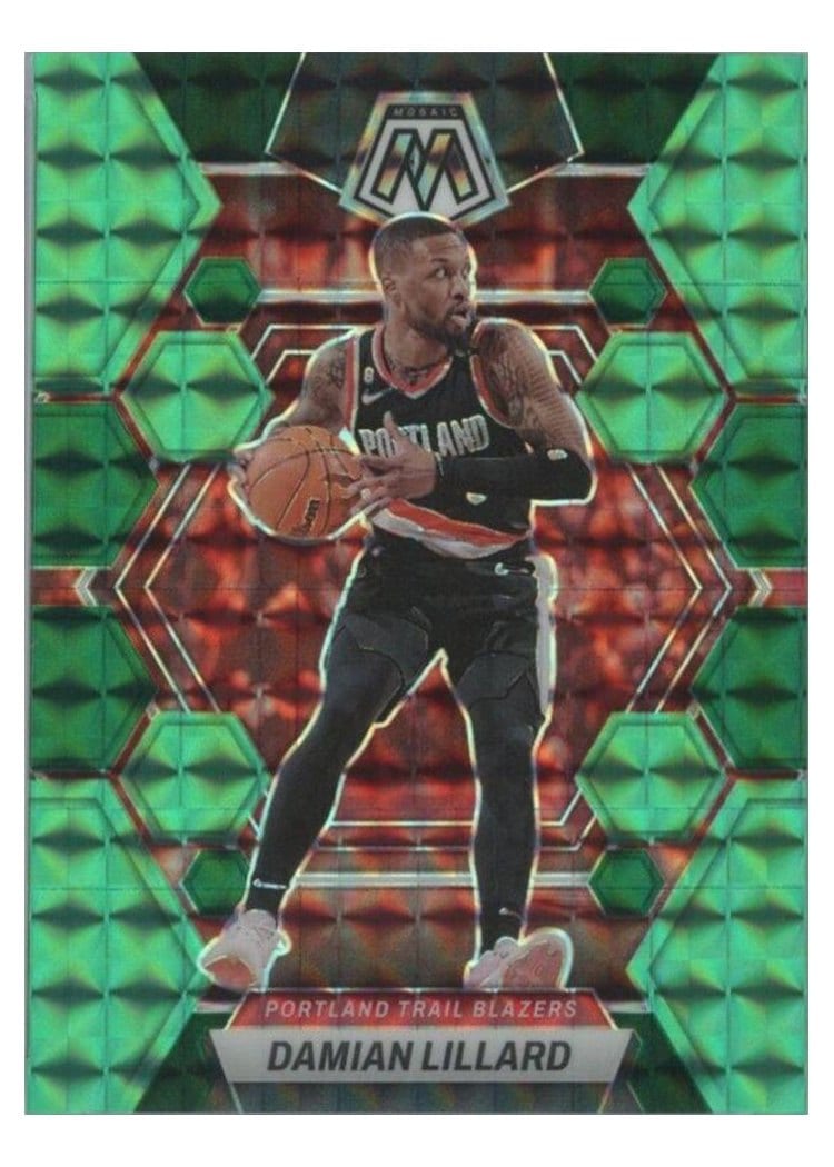 2022-23 Panini Mosaic Base Set Damian Lillard #38 card