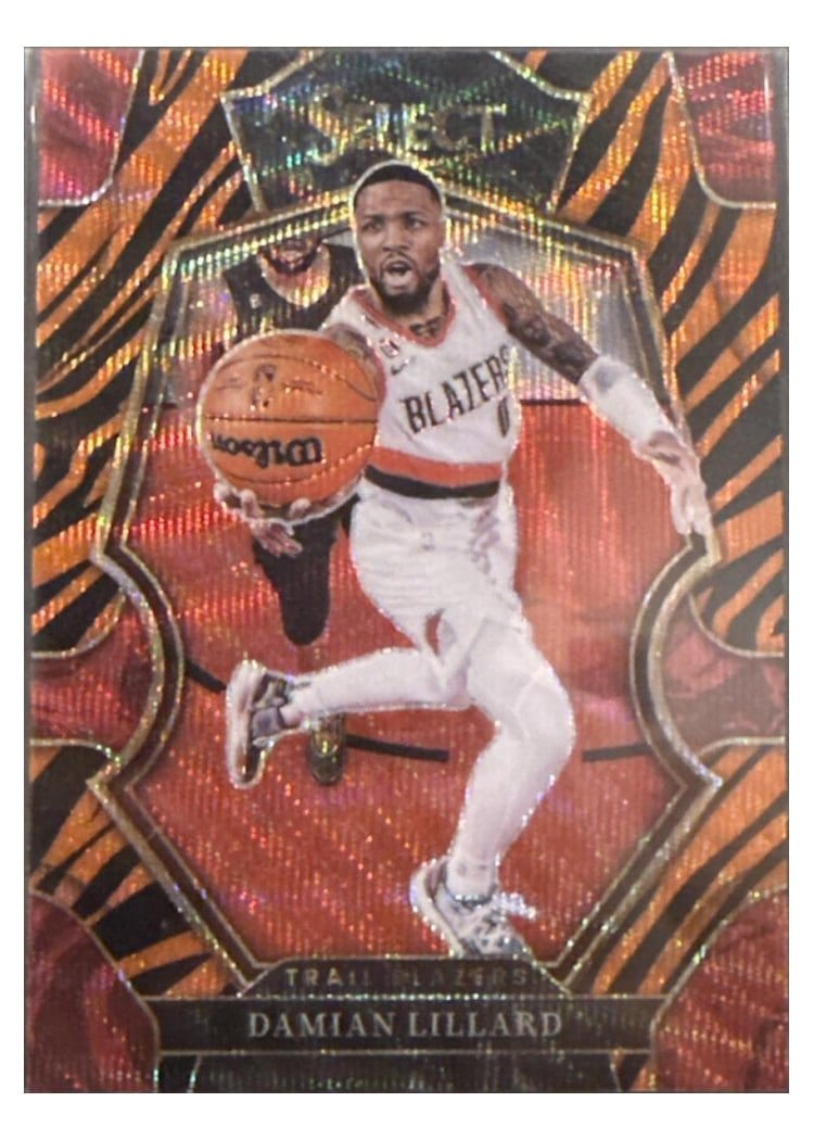 2022-23 Panini Select Base Set Damian Lillard #107 card