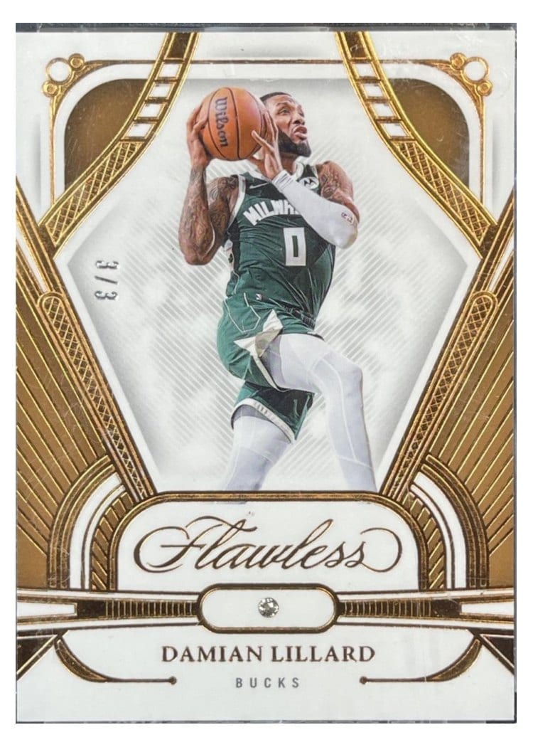 2023 Panini Flawless Damian Lillard Bronze #52 card