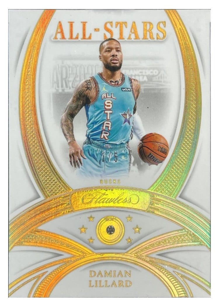 2024-25 Panini Flawless Base Gems Damian Lillard #133 card
