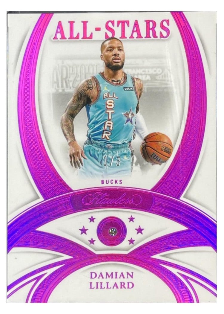 2024-25 Panini Flawless Base Gems Damian Lillard #133 card