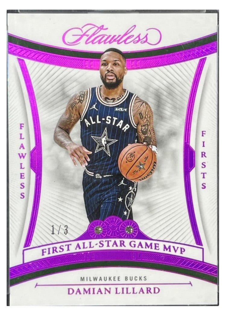 2024-25 Panini Flawless Base Gems Damian Lillard #150 card