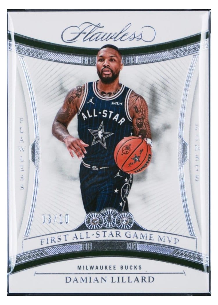 2024-25 Panini Flawless Base Gems Damian Lillard #150 card