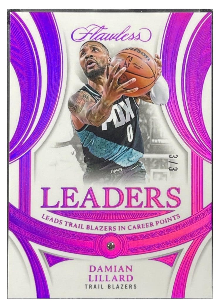 2024-25 Panini Flawless Base Gems Damian Lillard #163 card