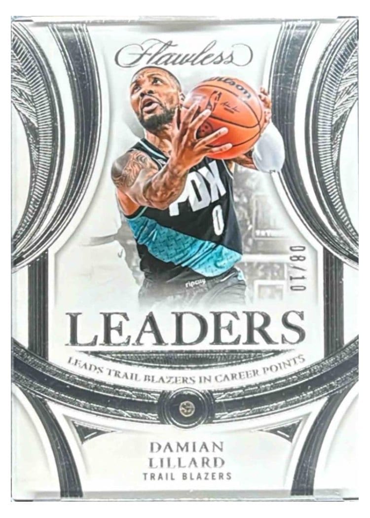 2024-25 Panini Flawless Base Gems Damian Lillard #163 card