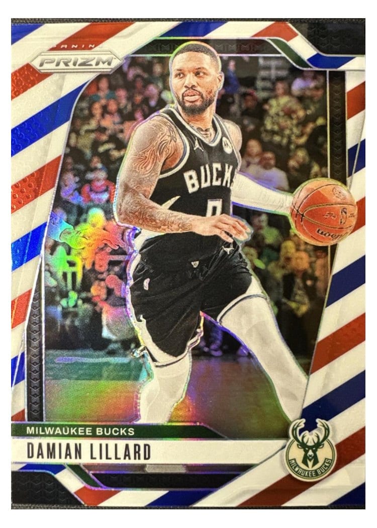 2024-25 Panini Prizm Base Set Damian Lillard #90 card