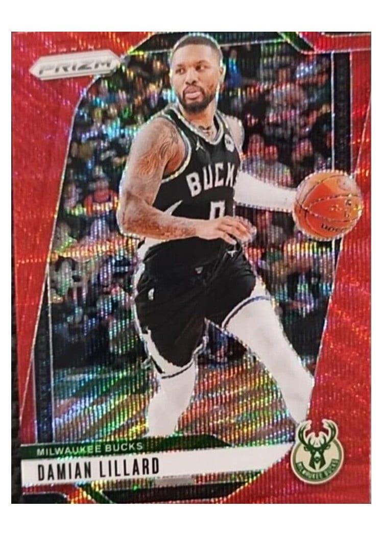 2024-25 Panini Prizm Base Set Damian Lillard #90 card
