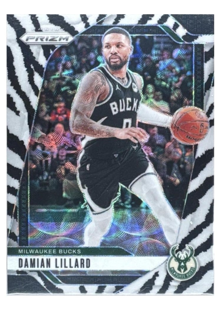 2024-25 Panini Prizm Base Set Damian Lillard #90 card