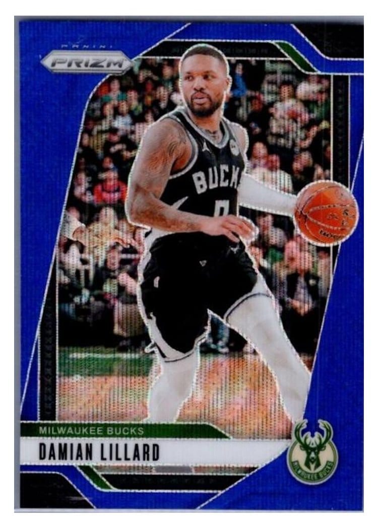 2024-25 Panini Prizm Base Set Damian Lillard #90 card