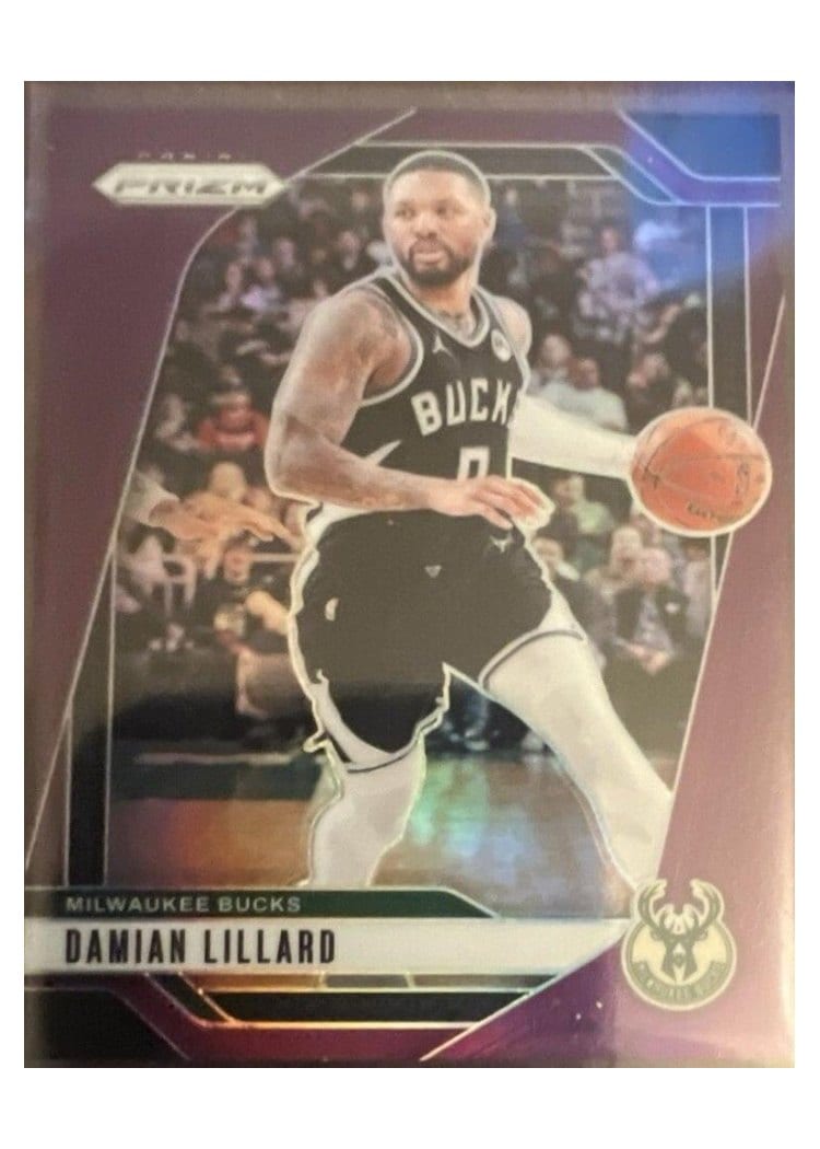 2024-25 Panini Prizm Base Set Damian Lillard #90 card