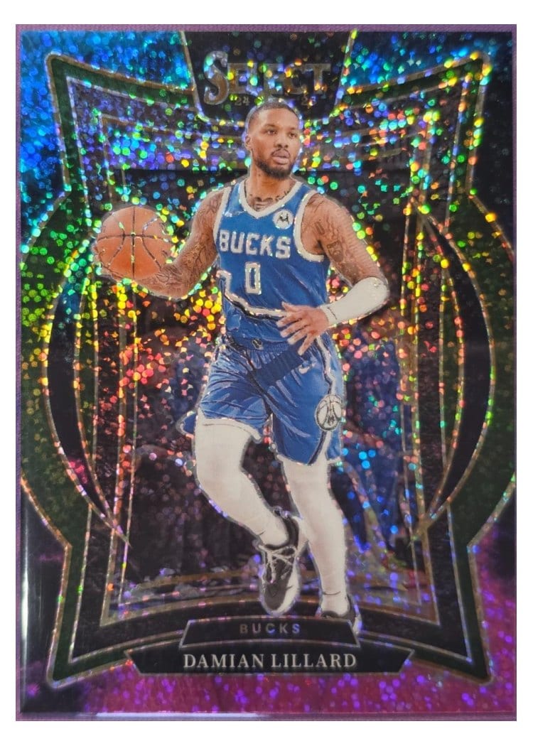 2024 Panini Select Damian Lillard Cosmic Prizm #55 card