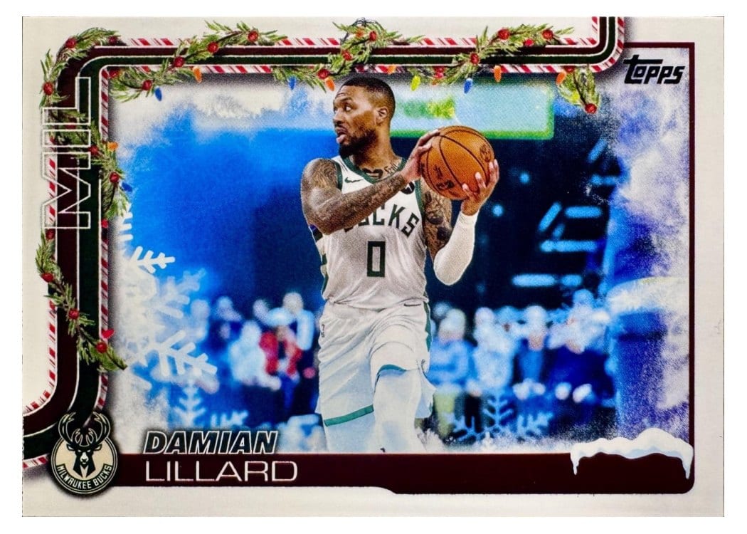 2025-26 Topps Holiday SSP Photo Variations Damian Lillard #SSV-LBJ card